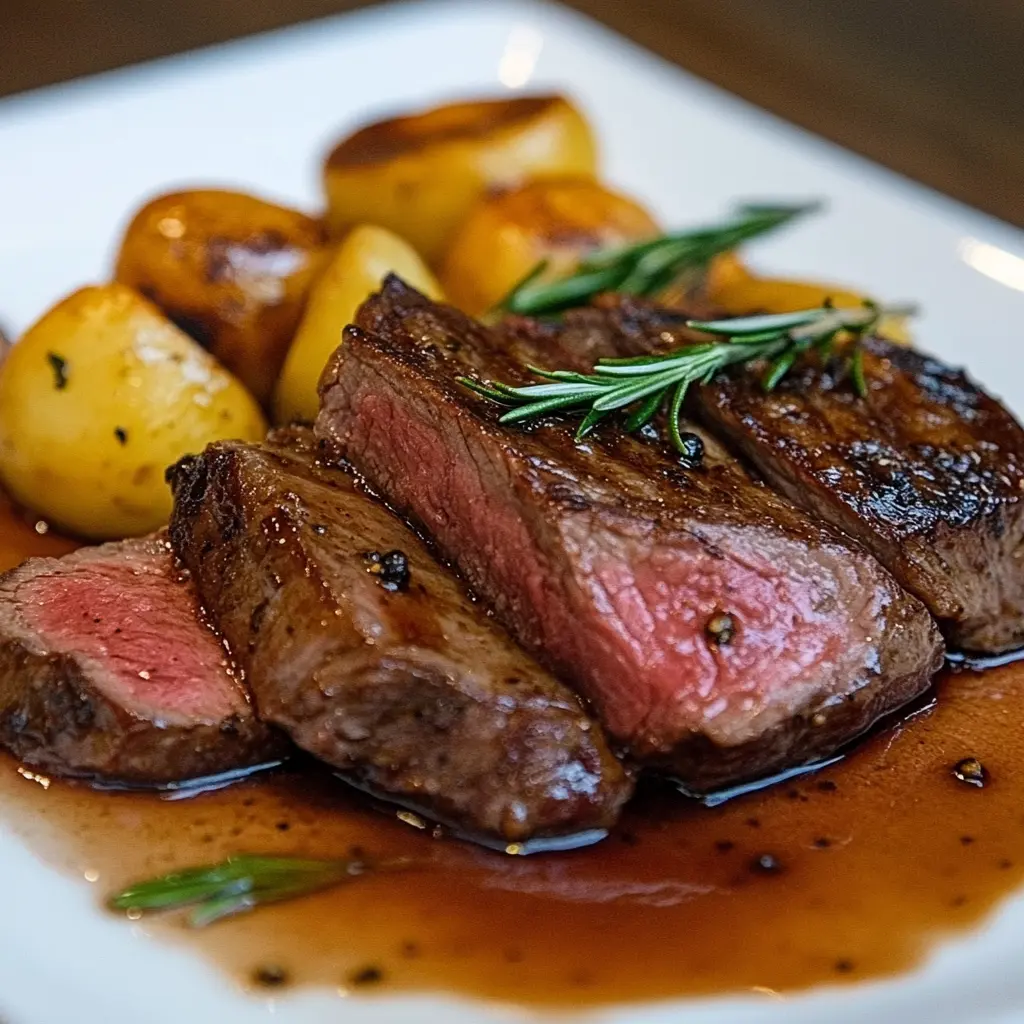 Beef Loin Flat Iron Steak Label
